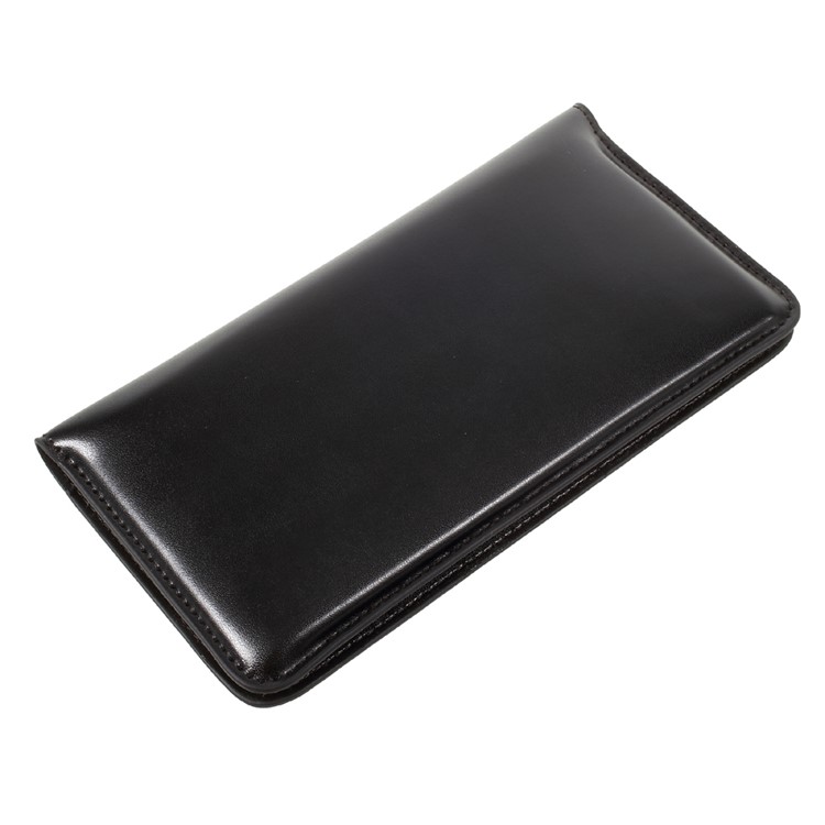JDK Universal Leather Case Wallet for iPhone 7 Plus / Samsung Galaxy A7 (2017), Inner Size: 168 x 80mm - Black-4