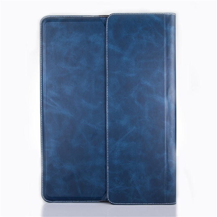 Crazy Horse Texture Origami Stand Leather Wallet Cover for ipad pro 9.7 - Blue-1