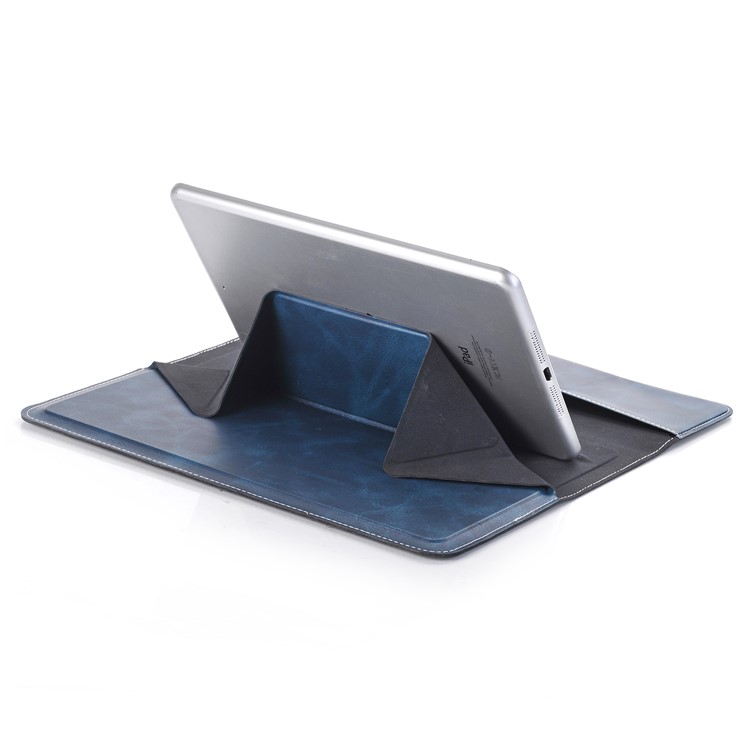 Crazy Horse Texture Origami Stand Leather Wallet Cover for ipad pro 9.7 - Blue-11