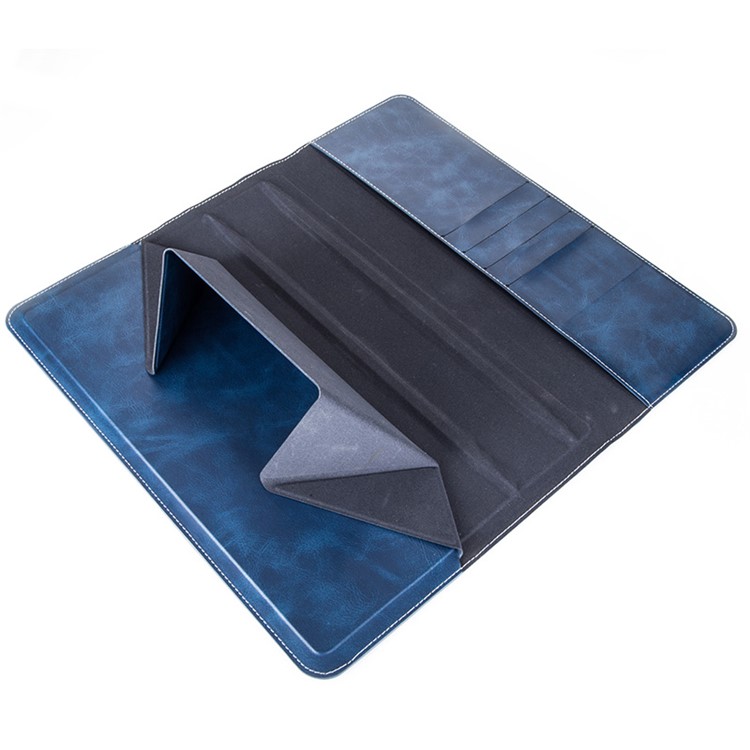 Crazy Horse Texture Origami Stand Leather Wallet Cover for ipad pro 9.7 - Blue-4