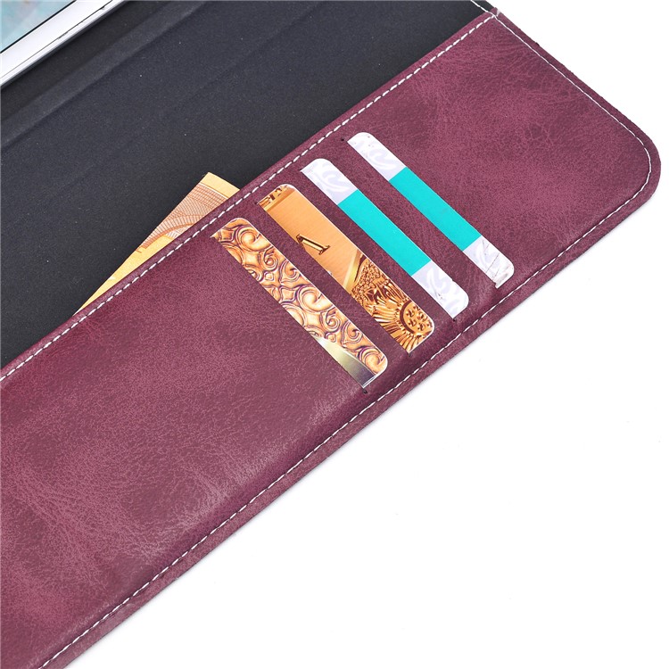 Origami Stand Leather Pouch Bag Crazy Horse Texture for ipad pro 9.7 - Purple-4