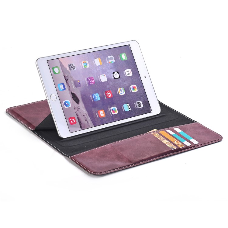 Origami Stand Leather Pouch Bag Crazy Horse Texture for ipad pro 9.7 - Purple-5