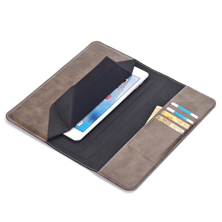 Universal Origami Stand Wallet Leather Case for iPad Pro 12.9 Inch Etc - Black-3