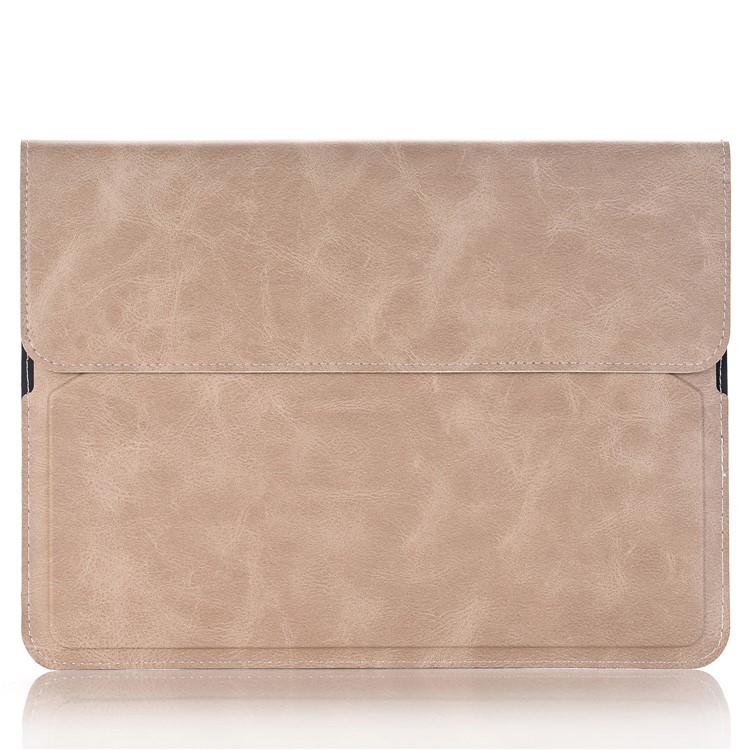 Origami Stand Wallet Universal Leather Cover for iPad Pro 12.9 Inch Etc - Khaki-1