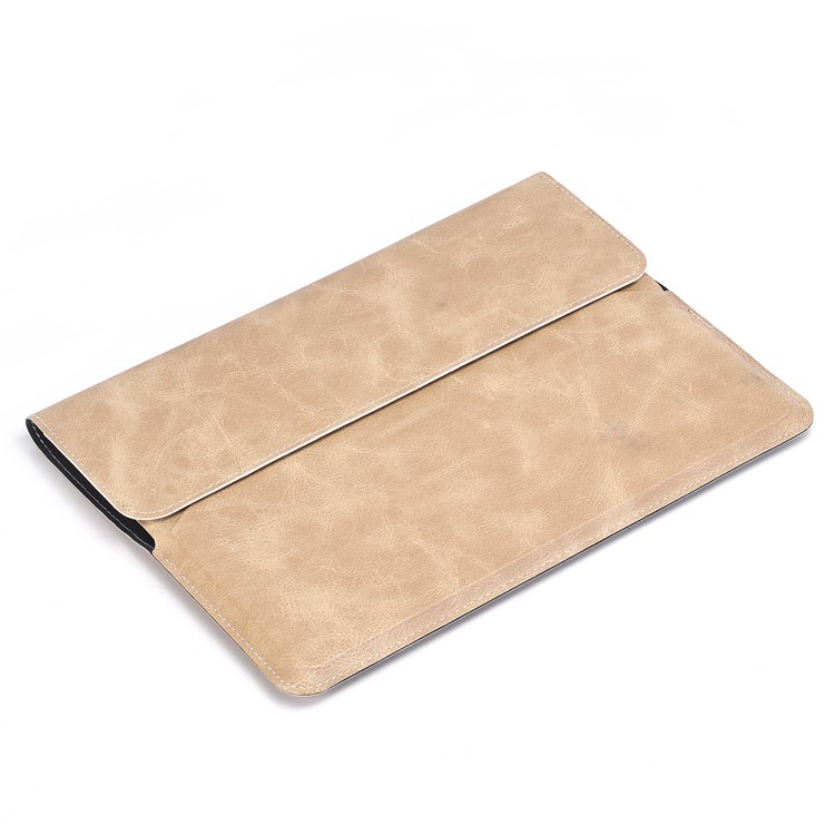 Origami Stand Wallet Universal Leather Cover for iPad Pro 12.9 Inch Etc - Khaki-2