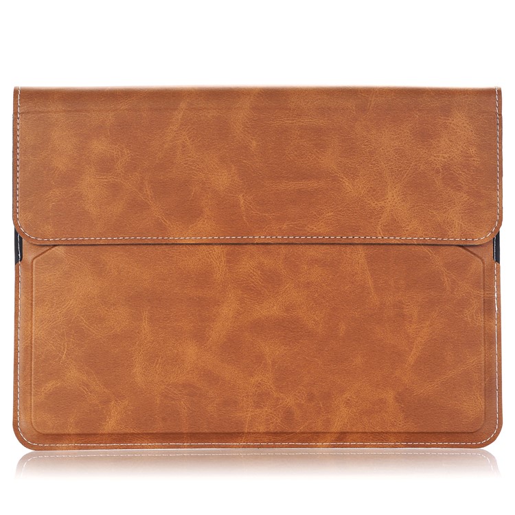 Origami Stand Universal Leather Wallet Cover for iPad Pro 12.9 Inch Etc - Brown-1