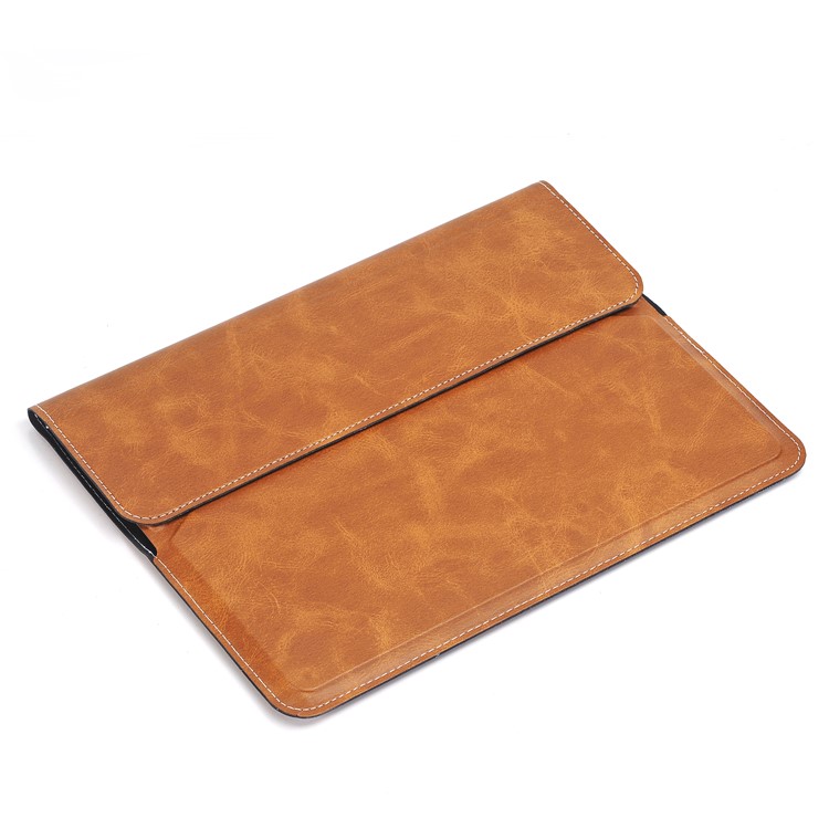 Origami Stand Universal Leather Wallet Cover for iPad Pro 12.9 Inch Etc - Brown-2