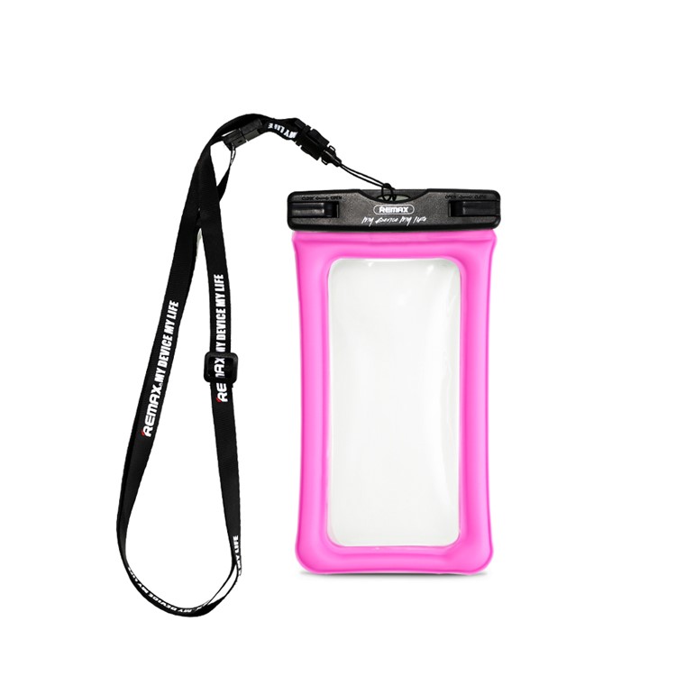 REMAX Universal Waterproof Bag 20M Diving Pouch for iPhone Huawei Samsung Etc - Rose-2