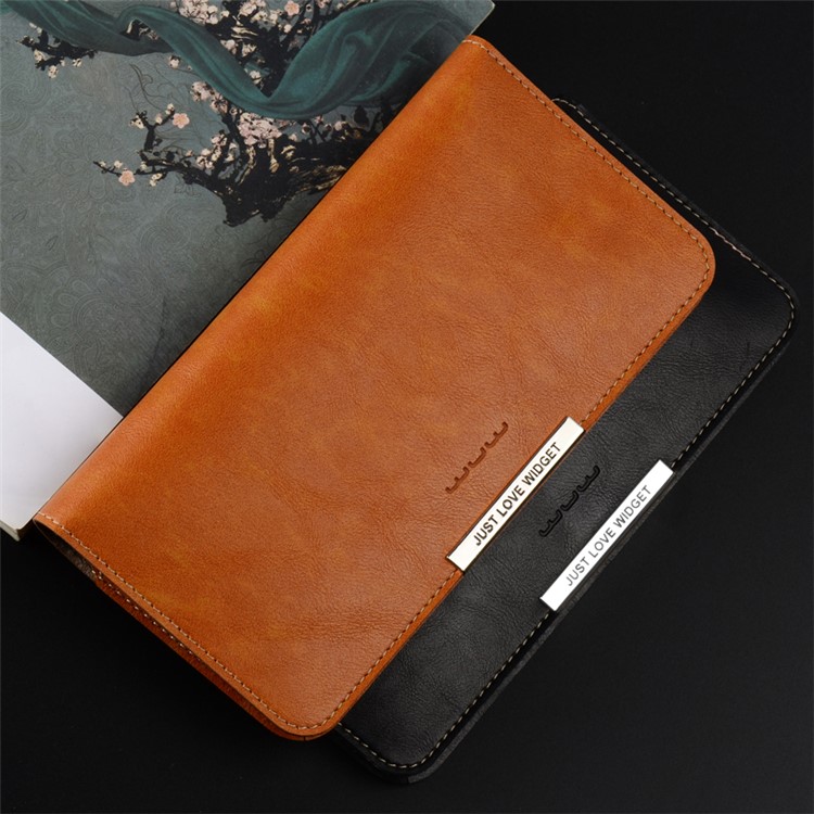 WUW P18 Light Luxury All-match Leather Wallet Case for iPhone 7 Plus / Samsung S8 Etc, Size: 165 x 8mm - Brown-14