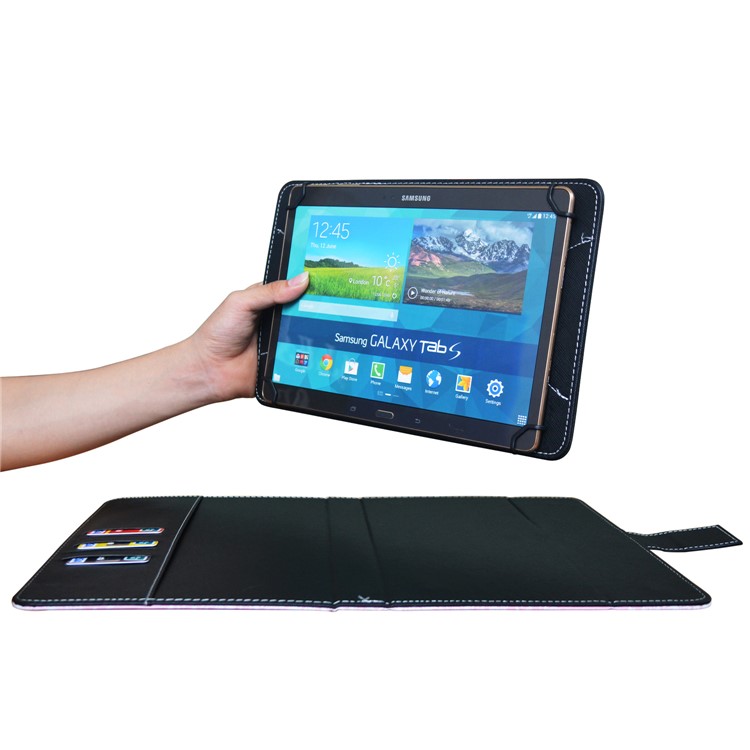 Universal Wallet Stand Leather Case for Samsung Galaxy Tab 3 7.0 Etc, Size: 195 x 125mm - Blue Background Bear-13