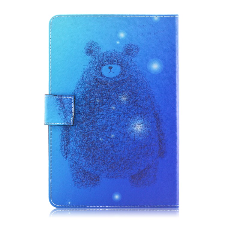 Universal Wallet Stand Leather Case for Samsung Galaxy Tab 3 7.0 Etc, Size: 195 x 125mm - Blue Background Bear-2