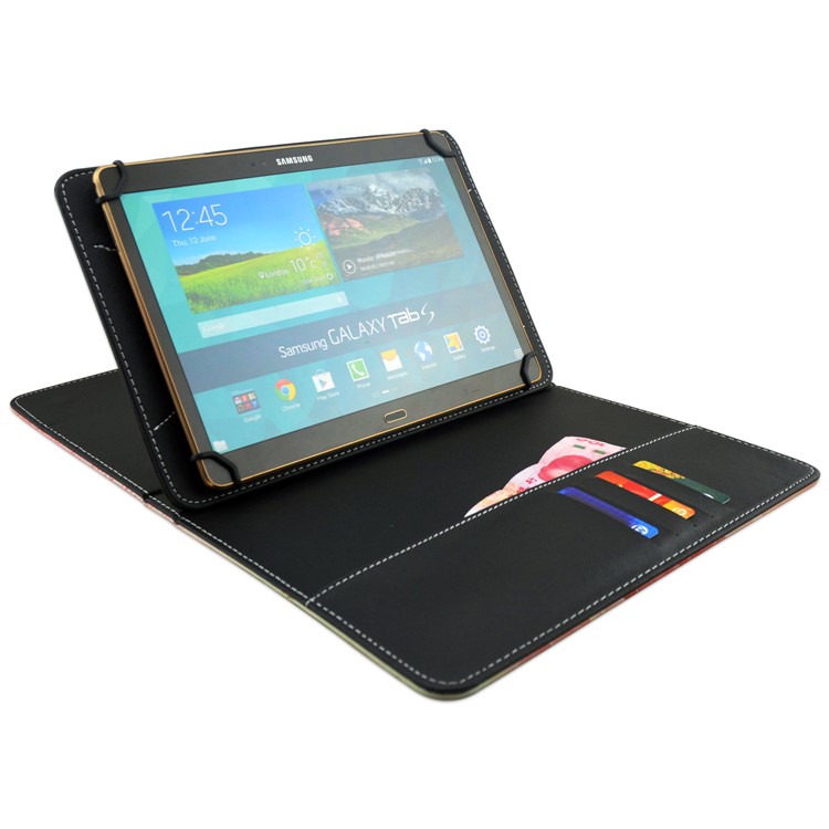 Universal Wallet Stand Leather Case for Samsung Galaxy Tab 3 7.0 Etc, Size: 195 x 125mm - Blue Background Bear-4