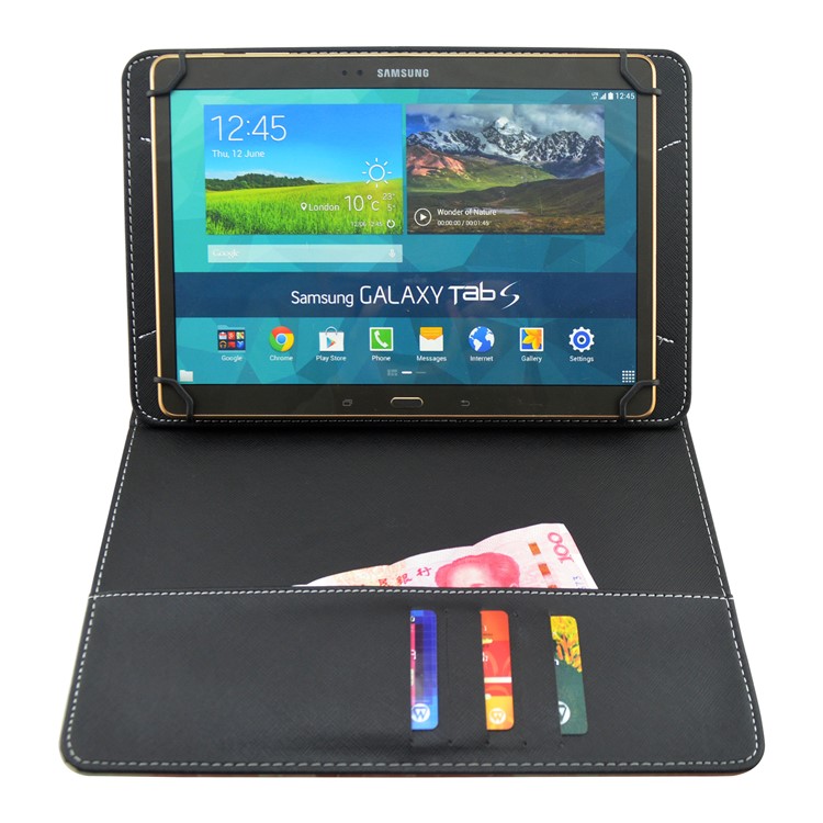 Pattern Printing Stand Wallet Leather Case for Samsung Tab E 9.6 / iPad Air 2, Size: 265 x 177mm - Dandelion and Colorful Halos-4