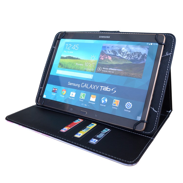 Pattern Printing Stand Wallet Leather Case for Samsung Tab E 9.6 / iPad Air 2, Size: 265 x 177mm - Dandelion and Colorful Halos-9