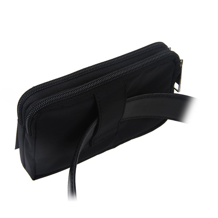 Saco Universal Da Bolsa De Pano Com Correia Acessível Para Iphone 6s Mais / Samsung Galaxy S7 Edge Etc, Tamanho: 15.5 X 9 X 1cm - Preto-3