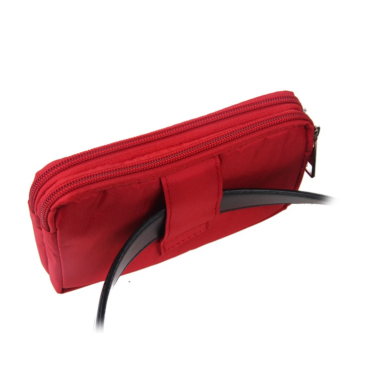 Universal Zipper Pouch Bag for iPhone 6s Plus/Samsung Galaxy S7 edge etc, Size: 15.5 x 9 x 1cm - Red-3