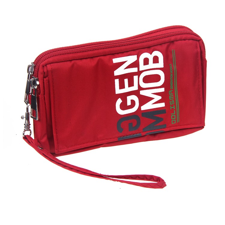 Universal Zipper Pouch Bag for iPhone 6s Plus/Samsung Galaxy S7 edge etc, Size: 15.5 x 9 x 1cm - Red-8
