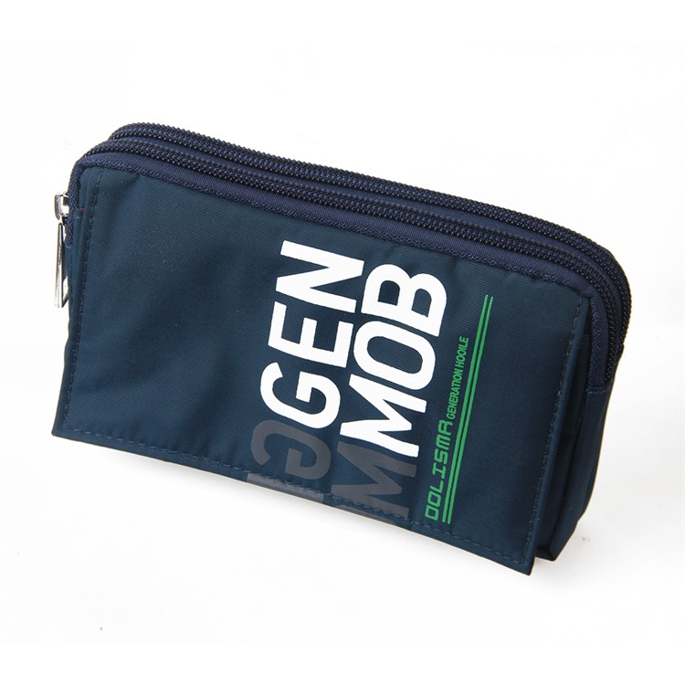 Universal Cloth Pouch Pocket with Belt Loop for iPhone 6s Plus/Samsung Galaxy S7 edge etc, Size: 15.5 x 9 x 1cm - Dark Blue-2
