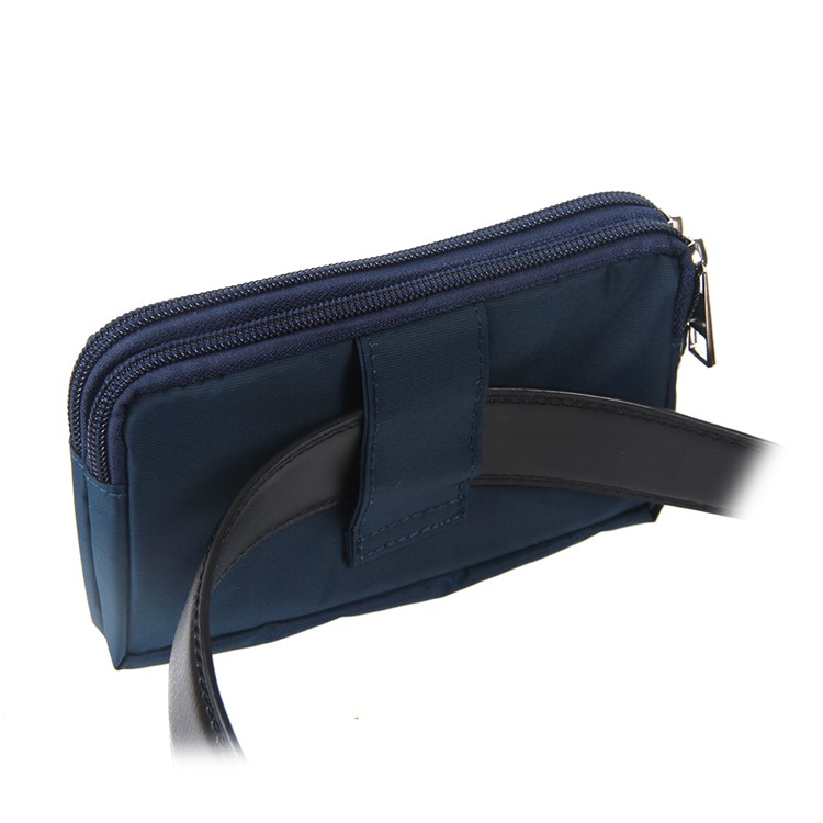 Universal Cloth Pouch Pocket with Belt Loop for iPhone 6s Plus/Samsung Galaxy S7 edge etc, Size: 15.5 x 9 x 1cm - Dark Blue-3