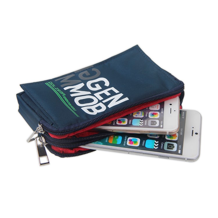 Universal Cloth Pouch Pocket with Belt Loop for iPhone 6s Plus/Samsung Galaxy S7 edge etc, Size: 15.5 x 9 x 1cm - Dark Blue-4