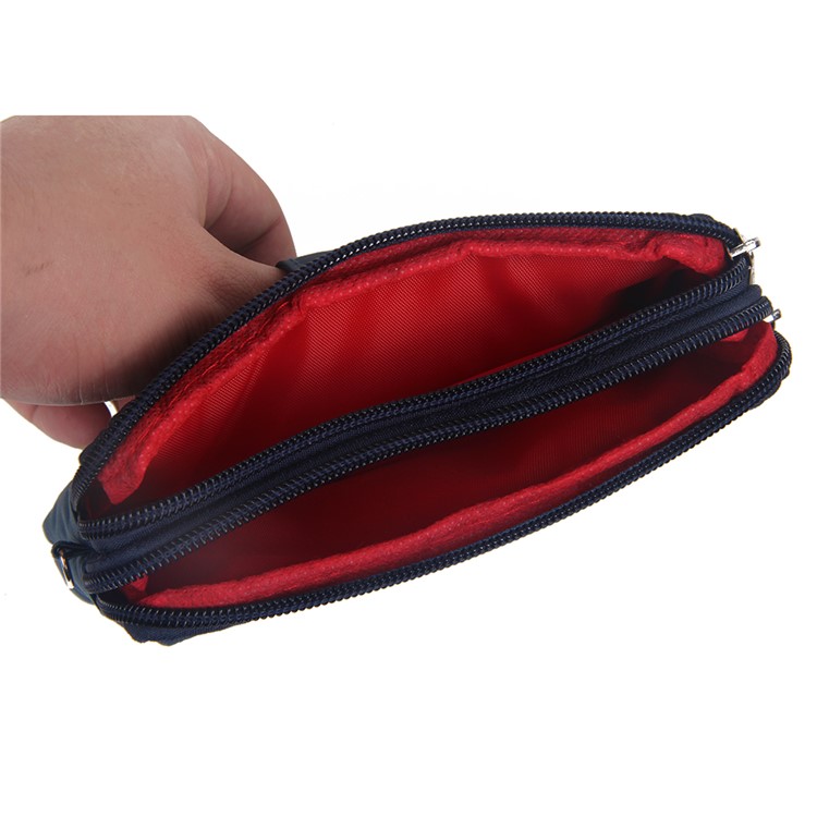 Universal Cloth Pouch Pocket with Belt Loop for iPhone 6s Plus/Samsung Galaxy S7 edge etc, Size: 15.5 x 9 x 1cm - Dark Blue-6