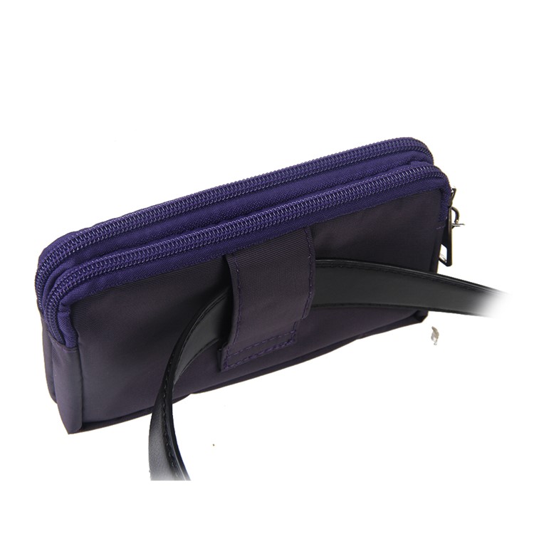 Universal Zipper Pouch Bag for iPhone 6s Plus/Samsung Galaxy S7 edge etc, Size: 15.5 x 9 x 1cm - Purple-3