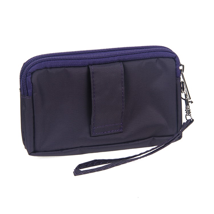 Universal Zipper Pouch Bag for iPhone 6s Plus/Samsung Galaxy S7 edge etc, Size: 15.5 x 9 x 1cm - Purple-8
