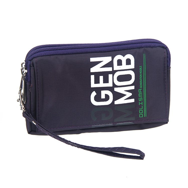 Universal Zipper Pouch Bag for iPhone 6s Plus/Samsung Galaxy S7 edge etc, Size: 15.5 x 9 x 1cm - Purple-9