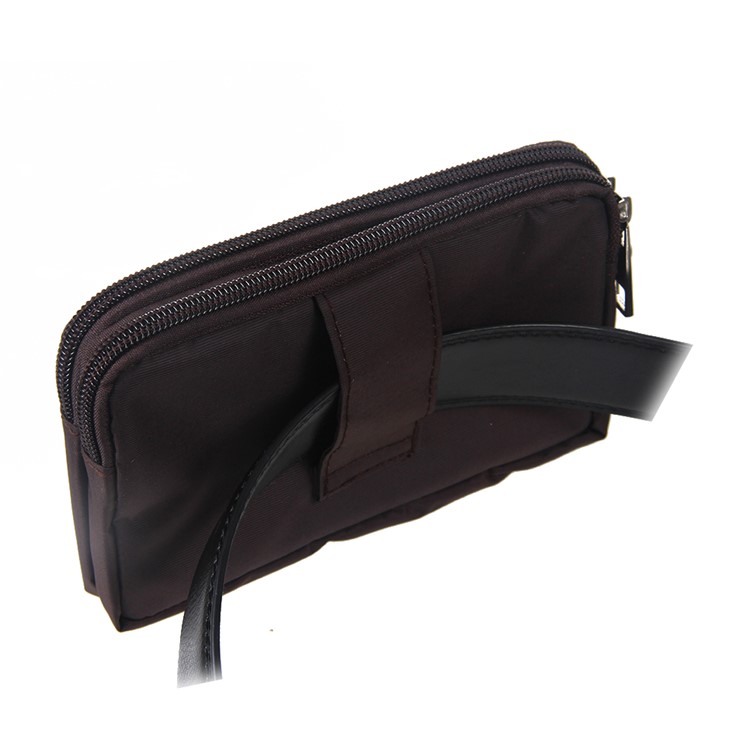 Universal Pouch Case with Handy Strap for iPhone 6s Plus/Samsung Galaxy S7 edge etc, Size: 15.5 x 9 x 1cm - Brown-3