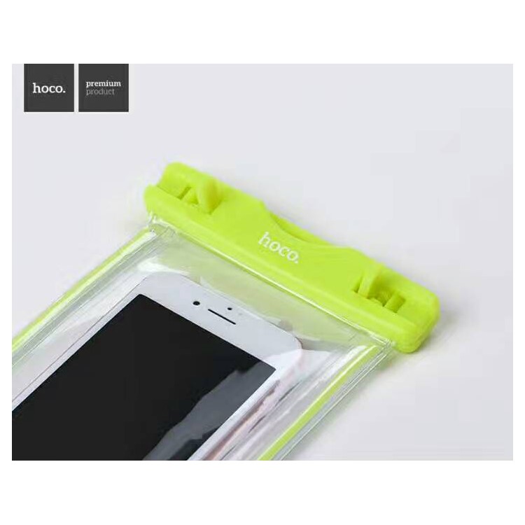 HOCO Universal 20M Noctilucent Waterproof Bag Diving Pouch for iPhone Huawei Samsung Etc (Noctilucence Model) - Green-2