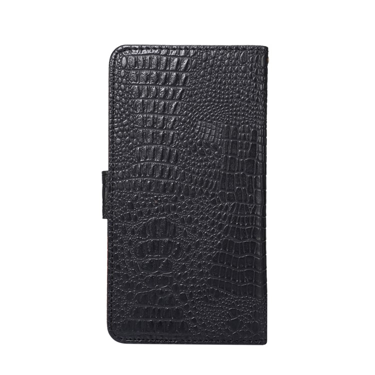 Krokodil Textur Universal Brieftasche Leder Flip Fall Mit 360-Grad-Dreh-Clip Für IPhone X / Samsung S7, Größe: 7.5x14.5x1.8cm - Schwarz-2
