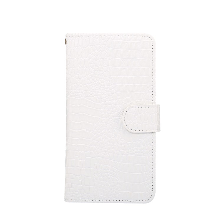 Crocodile Texture Universal Wallet Leather Mobile Shell with 360 Degree Rotary Clip for iPhone X / Samsung S7, Size: 7.5x14.5x1.8cm - White-1