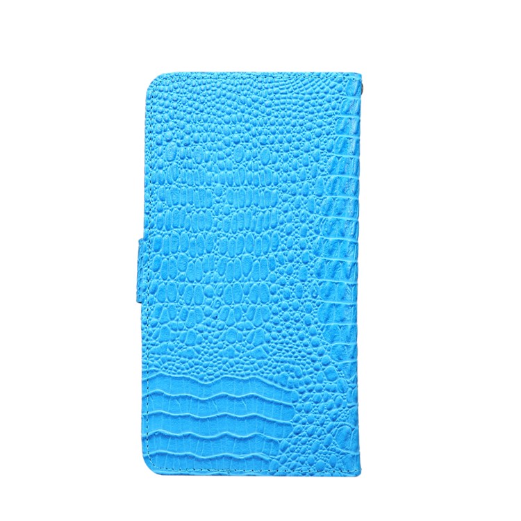 Crocodile Texture Universal Wallet Leather Folio Case with 360 Degree Rotary Clip for iPhone X / Samsung S7, Size: 7.5x14.5x1.8cm - Blue-2