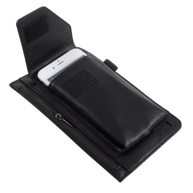 6.3 inch Multi-function Belt Clip Hook Loop Pouch Case for iPhone 7 Plus/Samsung Galaxy S8 Plus - Black-3