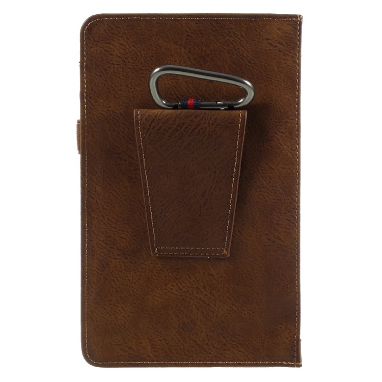 6.3 inch Multi-function Belt Clip Hook Loop Pouch Cell Phone Case for iPhone 7 Plus/Samsung Galaxy S8 Plus - Brown-2