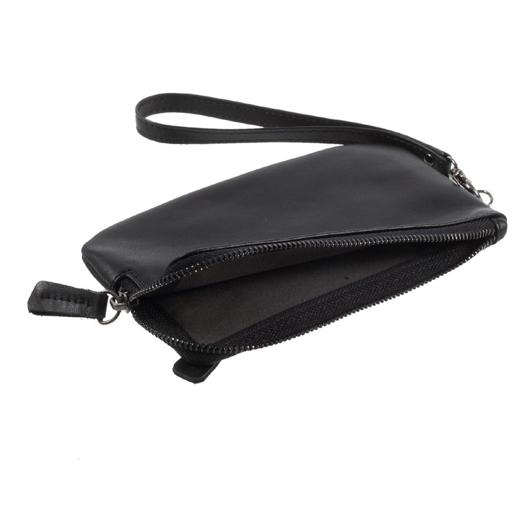 Genuine Leather Zipper Wallet Phone Case for iPhone 7 /6s / 6 4.7 inch - Black-3