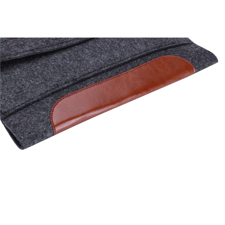 Universal Felt Sleeve Bag Velcro Closure Tablet Pouch Bag for iPad Pro 10.5 inch (2017) etc. - Dark Grey-10