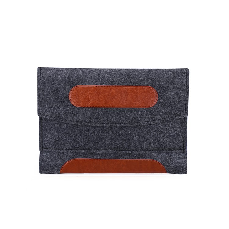 Universal Felt Sleeve Bag Velcro Closure Tablet Pouch Bag for iPad Pro 10.5 inch (2017) etc. - Dark Grey-2