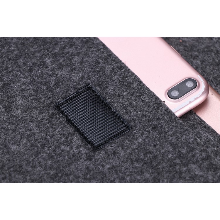 Universal Felt Sleeve Bag Velcro Closure Tablet Pouch Bag for iPad Pro 10.5 inch (2017) etc. - Dark Grey-5