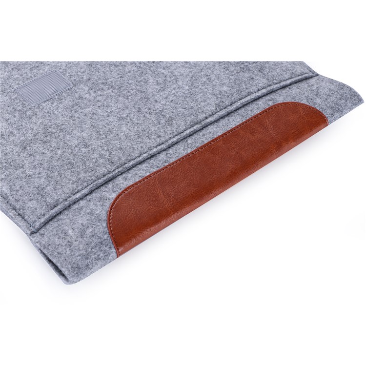 Universal Sleeve Bag Felt Pouch Bag with Velcro Closure for iPad Pro 10.5 inch (2017) etc. - Light Grey-11