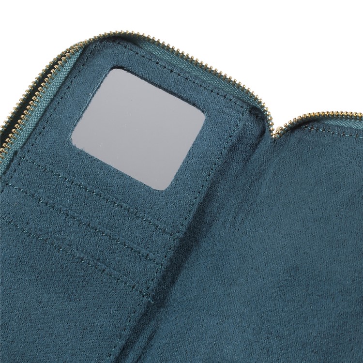 Universal Zipper Wallet Leather Phone Accessory Shell with Strap for iPhone 6 /6s /7 4.7 inch - Smooth Surface / Dark Green-7