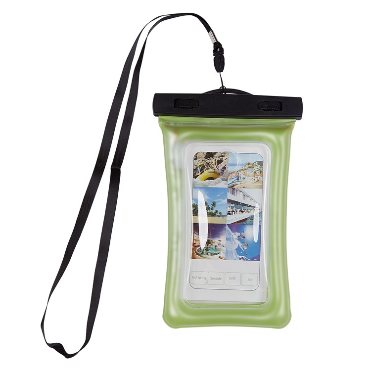 Indicator Light Universal Waterproof Dustproof Phone Case Bag for iPhone Samsung Huawei etc. - Green-2
