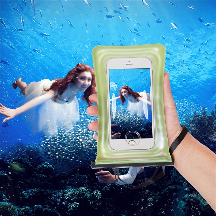Indicator Light Universal Waterproof Dustproof Phone Case Bag for iPhone Samsung Huawei etc. - Green-8
