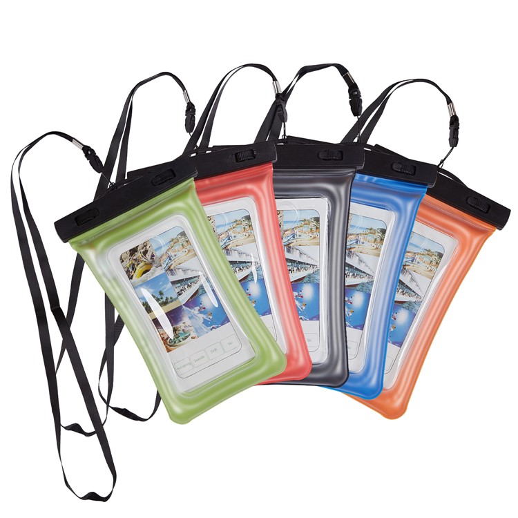Indicator Light Universal Waterproof Dustproof Phone Case Bag for iPhone Samsung Huawei etc. - Green-9