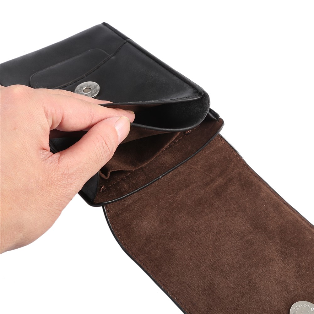 Caso De Coldre De Couro Vertical Flip Para Homem Louco Para Iphone 8 Plus / 7 Plus / Samsung Galaxy S9 + / S8 + Tamanho: 17x10x2.5cm - Preto-6