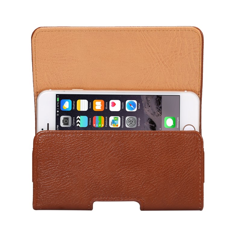 Universal Belt Clip Leather Holster Pouch for iPhone 7 / 6s / Galaxy S4 4.7 inch - Brown-4