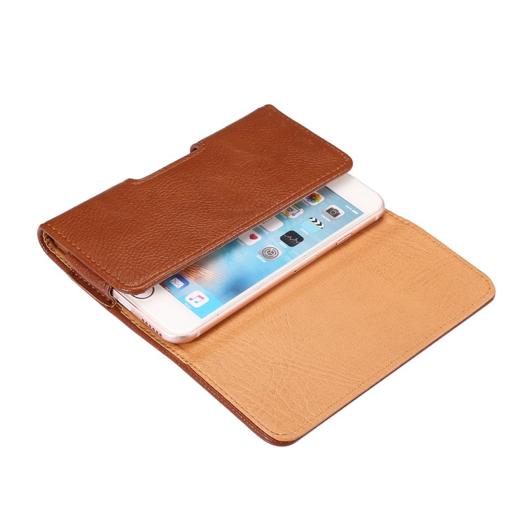 Universal Belt Clip Leather Holster Pouch for iPhone 7 / 6s / Galaxy S4 4.7 inch - Brown-6