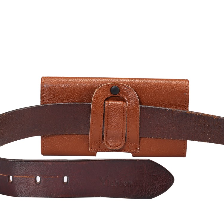 Universal Belt Clip Leather Holster Pouch for iPhone 7 / 6s / Galaxy S4 4.7 inch - Brown-7