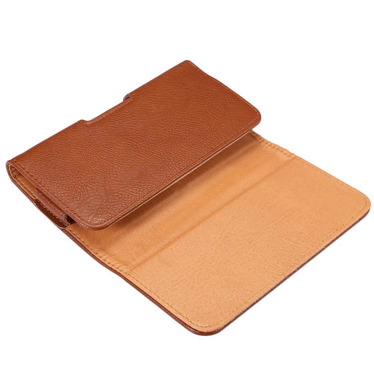 Bolsa Universal Del Bolso De La Cintura Del Tirón De La Pistolera Universal Del Cuero De La Correa Para El Iphone 8 Plus / 7 Más, Tamaño: 7.8 X 15.3 X 1.8cm - Marrón-5