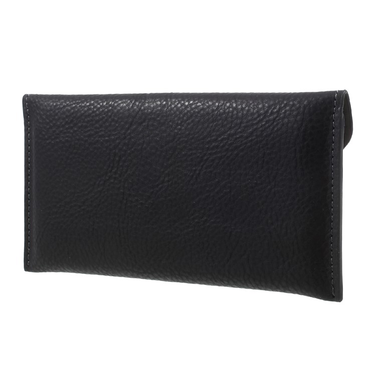 Litchi Grain Universal 5.5 inch Purse Handbag for iPhone 7 Plus Size: 17 x 9cm - Black-2